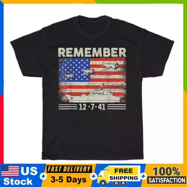 WWII Remember Pearl Harbor Memorial Day December 7th 1941 T Shirt Unisex NEW