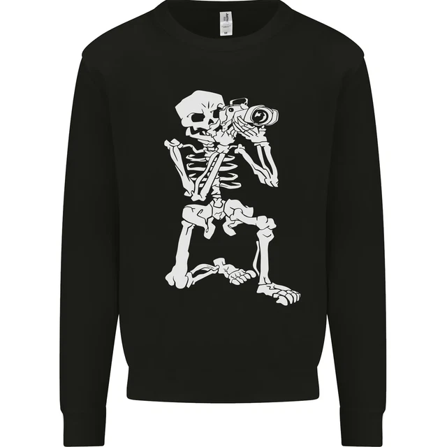 Skeleton Photographer Photography Mens Sweatshirt Jumper