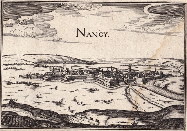 17th century engraving Nancy Meurthe et Moselle Lorraine Christophe Tassin 1634