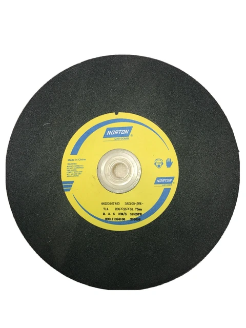 Norton 8" 200mm x 25mm Silicon Carbide Bench Grinding Wheel Grinder Super Fine