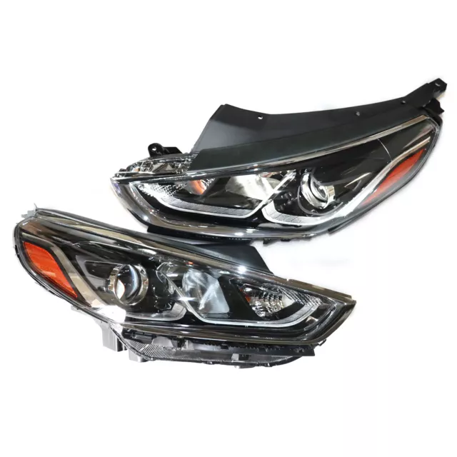 For 2018 - 2019 Hyundai Sonata Pair Halogen Headlights Set Left+Right Side Lamps