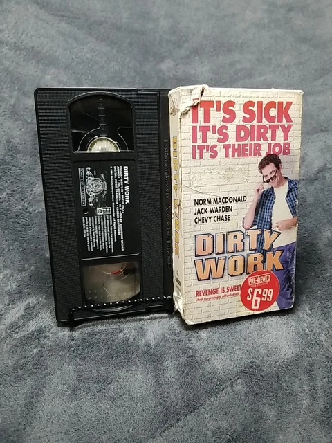 DIRTY WORK VHS Norm Macdonald Chevy Chase Jack Warden 1998 Blockbuster ...