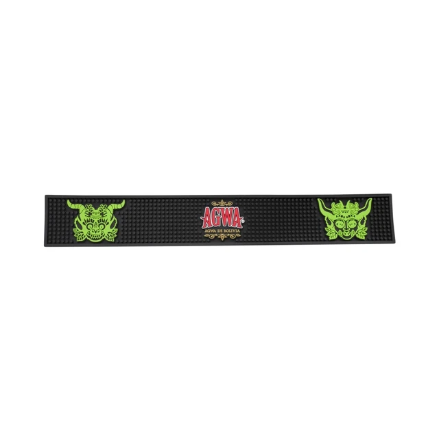 Agwa de Bolivia Barmatte 60x9cm Runner Gläser Matte Abtropf Gummi Tresenmatte