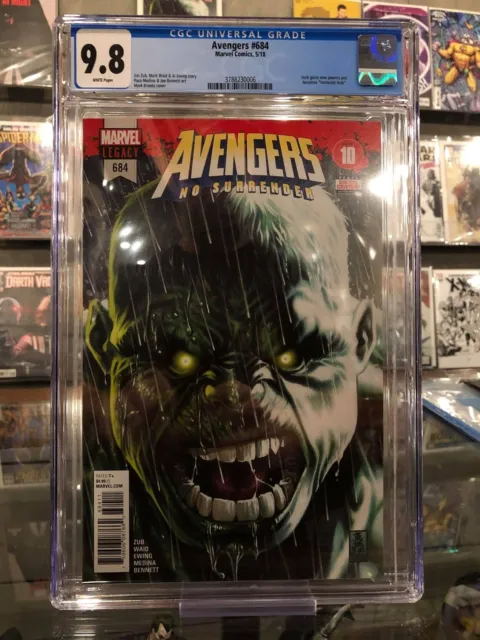 Avengers #684 / 1St Immortal Hulk / Brooks Cover / Cgc 9.8 Nm/Mt