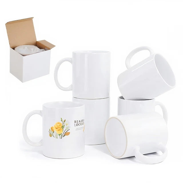Ceramic Mug 36 Pack Blank White 11oz Mugs For Sublimation - Dishwasher  Safe, Double Coated Sublimation Cup