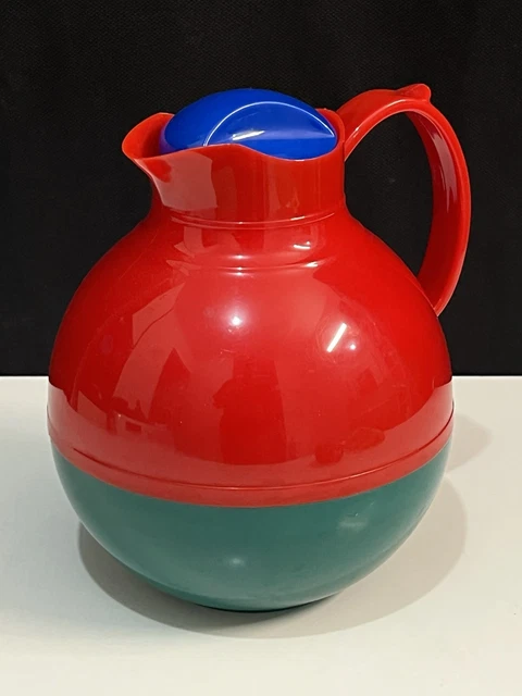 Grande Thermos Rétro Aladdin à Carreaux Rouge Et Noir Des Années 70 - 1 Litre