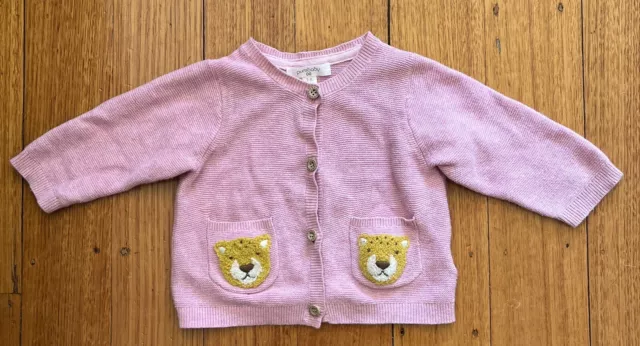 Purebaby 00 Organic Cotton Cardigan Lions