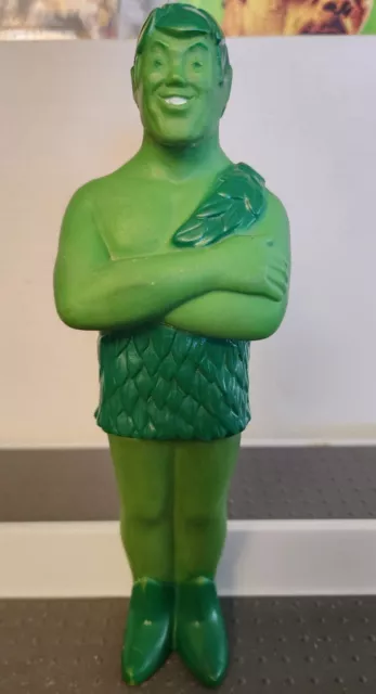 L@@K Vintage Jolly Green Giant Rubber Vinyl Toy Doll  Twistable 9" 1970s