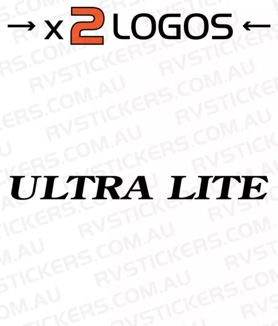 2x VISCOUNT ULTRA LITE Logo 455mm Caravan decal, sticker, vintage, graphics