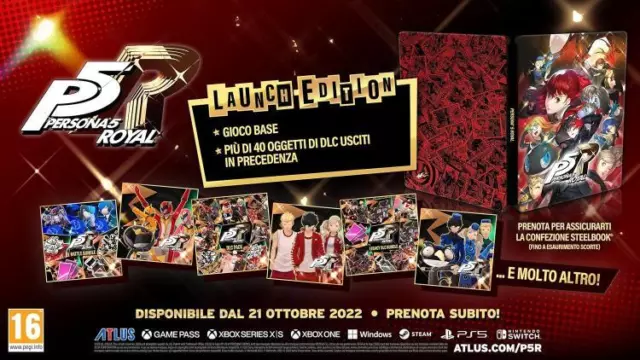 Persona 5 Royal Launch Steelbook Edition Ps5 Gioco Italiano Playstation 5 Nuovo 2