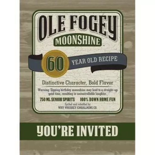 Ole Fogey 60th Birthday Postcard Invitations 8 Pack Paper 60th Party Invites