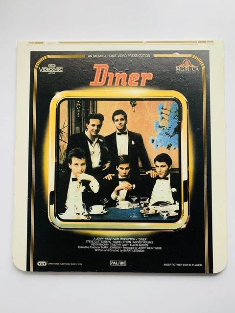 1982 Diner Steve Guttenberg Mickey Rourke CED Videodisc PAL/UK