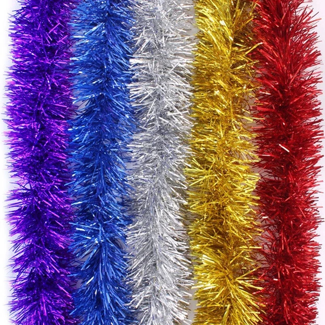 10x 2m Weihnachtsgirlande Lametta Girlande Christbaumschmuck Weihnachten Deko