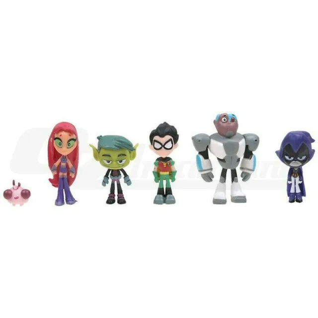 Deluxe 6 Pack Teen Titans Go Teen Titans Mini Action Figure Box Set DAMAGED BOX