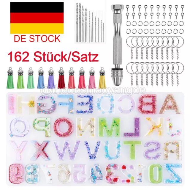 162tlg Quaste Silikonform Epoxidharz Formen Set Resin Mold Gießharz Schmuck Satz