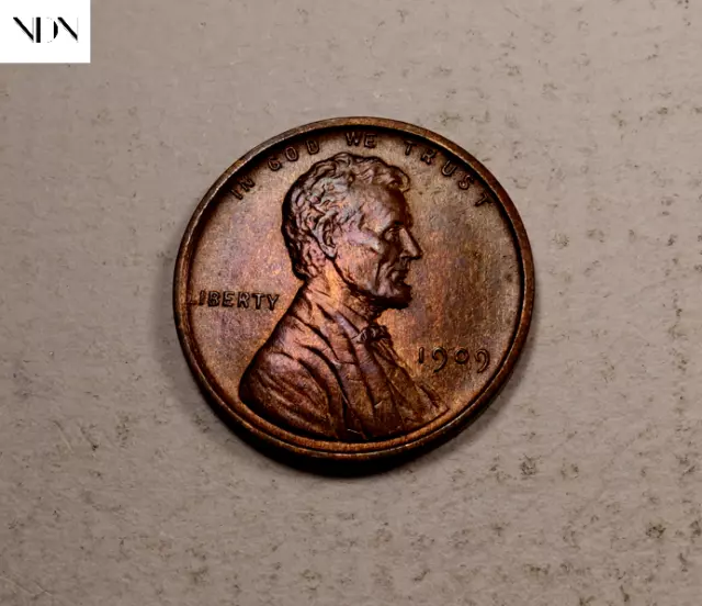 1909 VDB Lincoln Wheat Penny Cent - Gem BU+ #W816