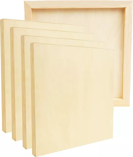 Belle Vous 28 Pack Canvases - Primed Canvas for Painting - Blank