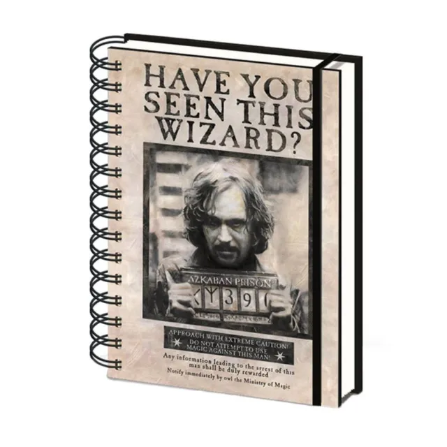 HARRY POTTER A5 Lined Wiro Notebook Wanted Sirius Black - Official Merchandise
