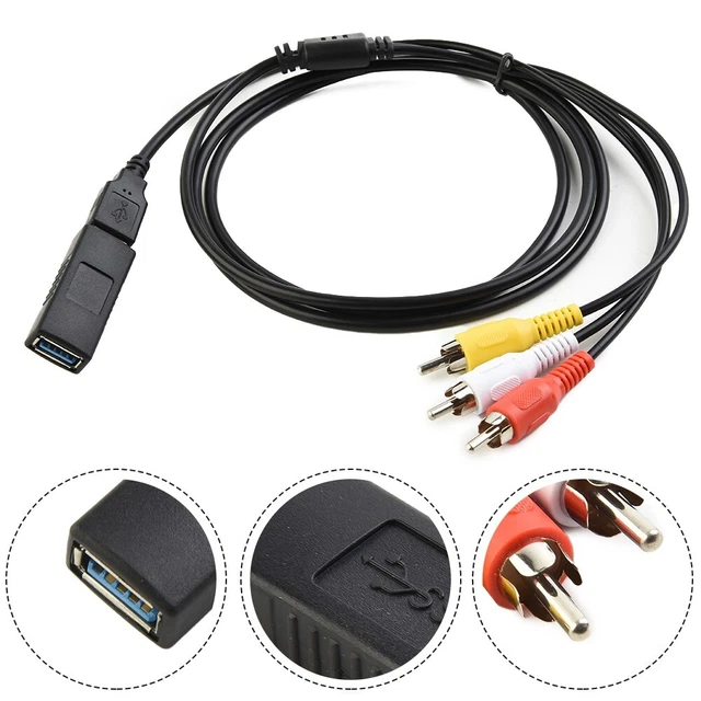 RCA To USB Audio/Video Camcorder Adapter For Mac/PC USB 3.0 F/F Adapter Extender