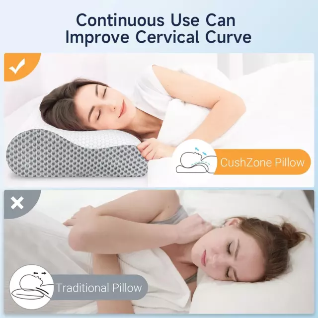 Neck Pillow,Memory Foam Pillow,Ergonomic Cervical Pillow for Pain Relief Premium
