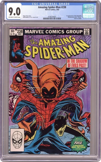 Amazing Spider-Man #238A Tattooz Included CGC 9.0 1983 4186354001 1st Hobgoblin
