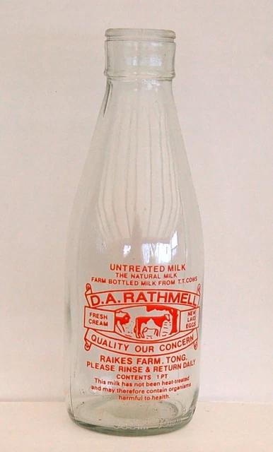 MILK BOTTLE : lovely old Rathmell of Tong dairy £6 99 PicClick UK MILK BOTTLE : lovely old Rathmell of Tong dairy £6 99 PicClick UK