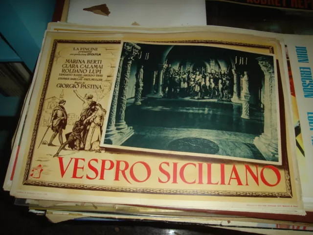 VESPRO SICILIANO fotobusta piccola originale 1949 CALAMAI LUPI BERTI tipo B