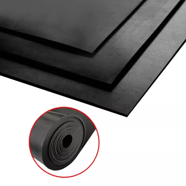 Solid Rubber Sheeting Oil Resistant Rubber Sheet VARIOUS THICKNESS & SIZES BLACK