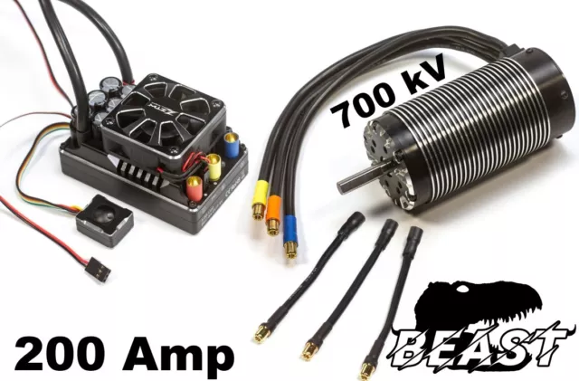 ZTW Beast Pro 200A ESC and 56112/700 TT Monster Brushless Motor 700 kV, y1531/01