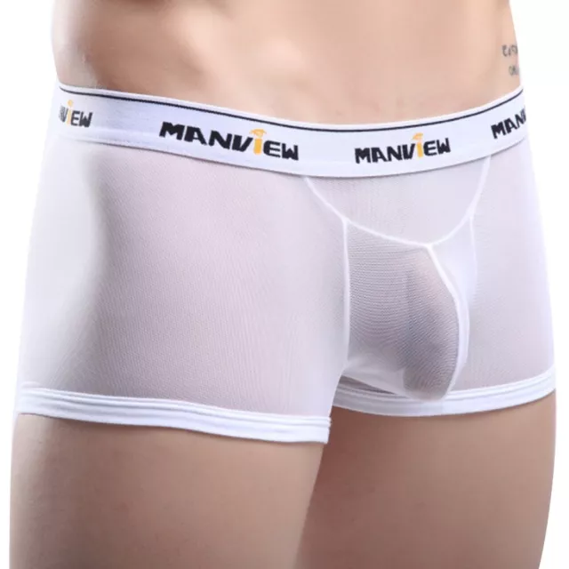 MEN SISSY SEE Through Briefs Pouch Panties Thongs Bikini Crossdress Underwear PicClick UK