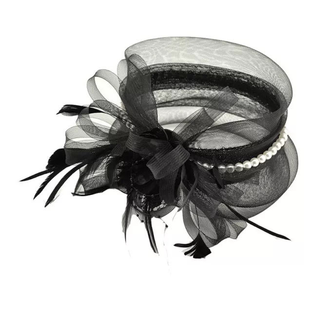 Ladies Large Headband   Mesh Fascinator with Bow Weddings Party Race Royal Ascot 2