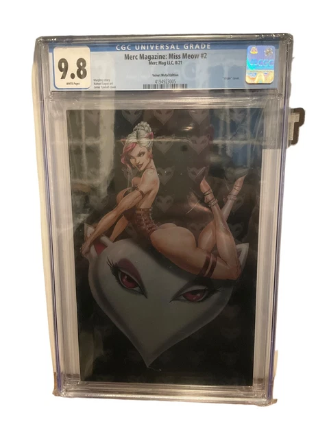 Merc Magazine: Miss Meow #1 Velvet METAL EDITION CGC 9.8 Graded Comic TYNDALL