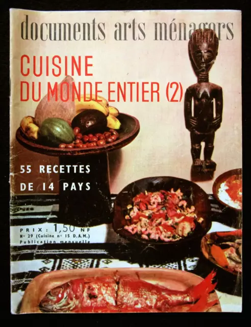 2 REVUES DOCUMENTS ARTS MENAGERS N° 14 et 29 CUISINE GASTRONOMIE 1959 et 1961 2