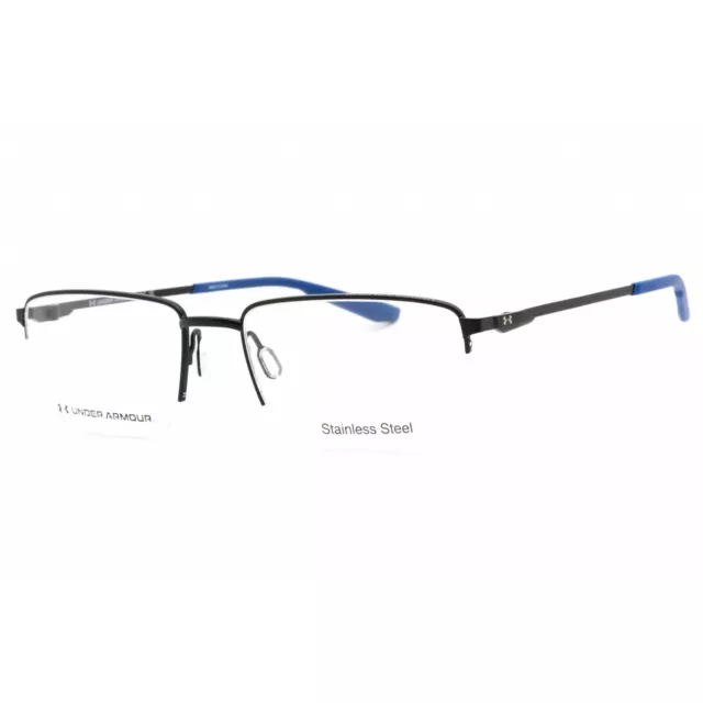 UNDER ARMOUR MEN'S Eyeglasses Matte Black Half Rim Rectangular UA 5016 ...