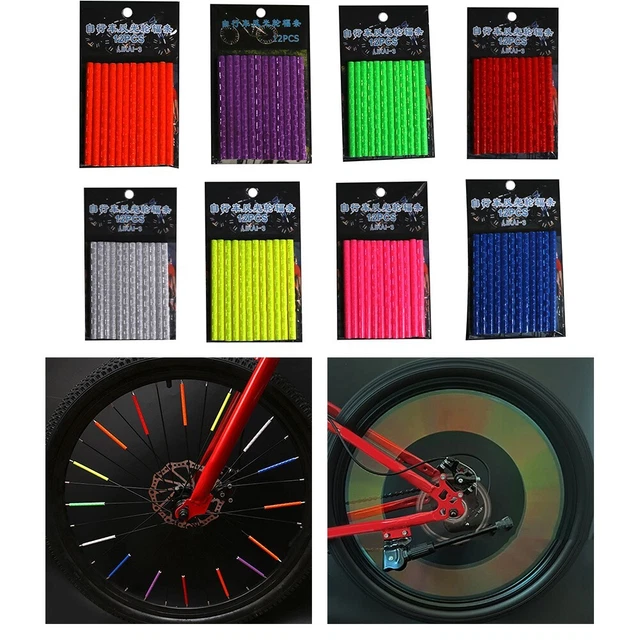 REFLECTIVE FILM STEEL Wire Spokes for Bikes Pack of 12 Personalize Your
