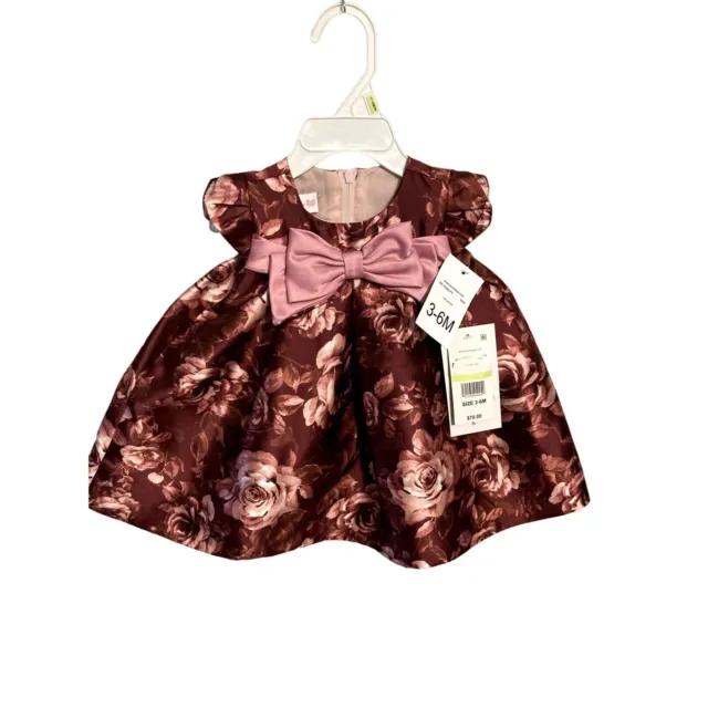 (Nwt) Bonnie Baby Formal Dress Size 3-6Month New With Tags Msrp: $70.00