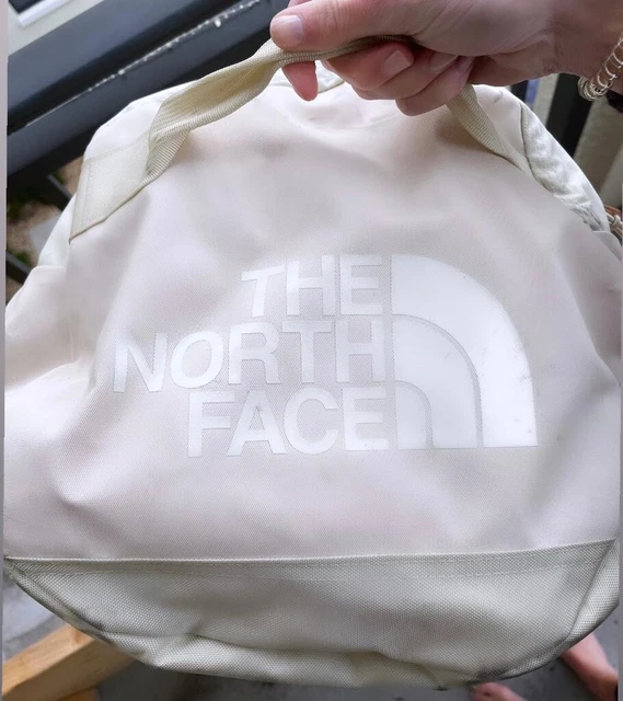 North Face - Base Camp Duffle - Size Medium - Cream Exterior - Pink Interior