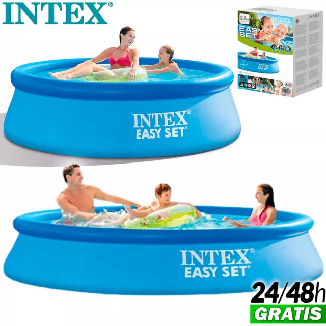 PIscinas Anillo Hinchable EASY SET Montaje Instantaneo TRIPLE Capa Auto Montable