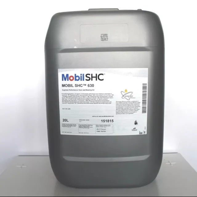 Mobil Shc 630 Lt 20 Olio Per Cuscinetti Ed Ingranaggi Sintetico