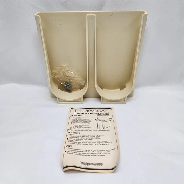 VINTAGE TUPPERWARE MODULAR Mates Rack Oval Containers Storage Pantry