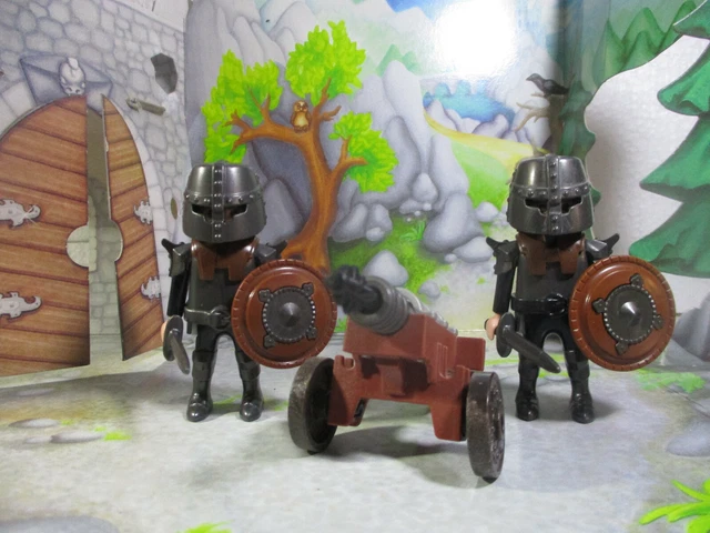 Playmobil 4517 - Chevaliers Noir, Occasion, Boîte Ou Figurines