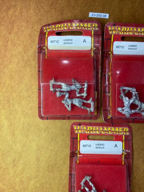 Warhammer  Fantasy Vampire Counts Undead Ghouls x 3 Lot - Metal OOP 2