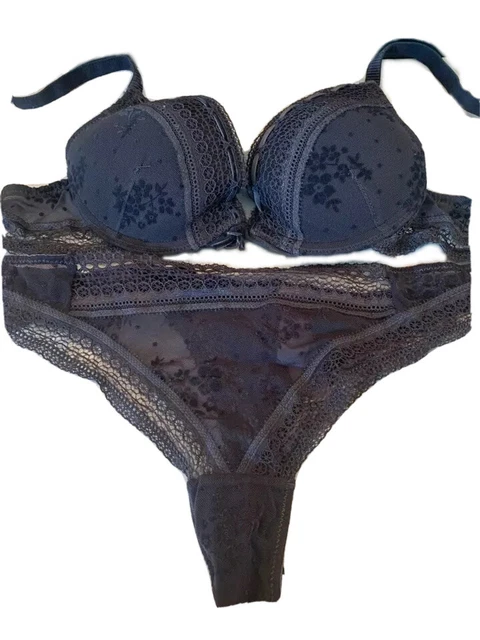 Ensemble Lingerie Noir Transparent Et Dentelle - Soutien-gorge Lejaby Et String Etam - Neuf Avec étiquettes