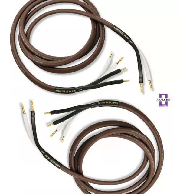 Analysis Plus Bi-Wire Chocolate Theater 4 Speaker Cable 4x16AWG Bi Wired 6ft pr