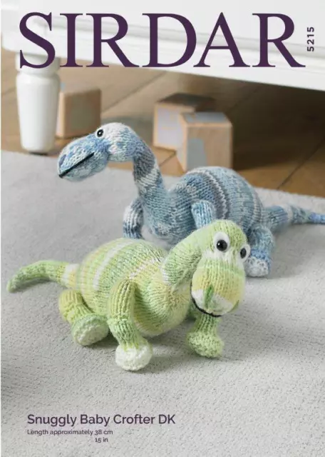 Sirdar Strick Muster - Kuschelig Baby Crofter Dk, Dinosaurier 5215