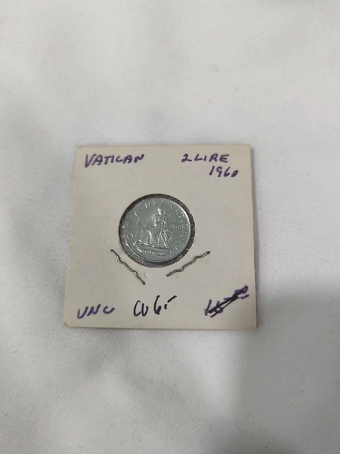 VATICAN CITY ~ 1960 ~ 2 Lire ~