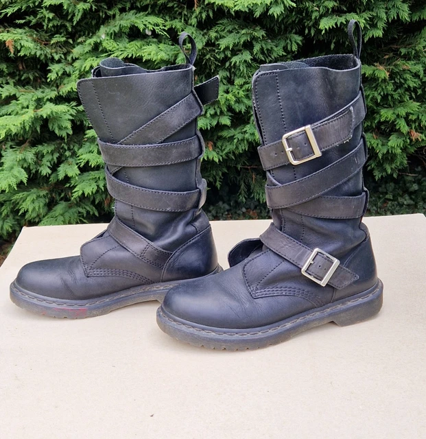 DR MARTENS DOCS Doctor Martens Lauren Biker Buckle Pirate Boots Uk 5 38 50.00 PicClick UK