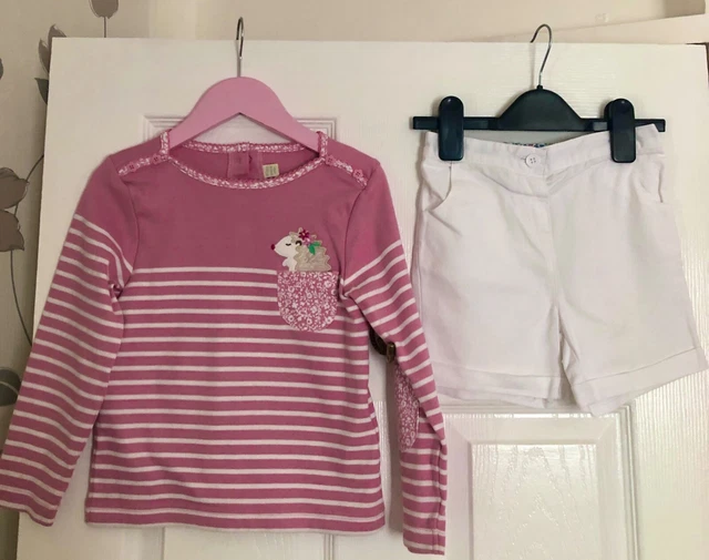 JOJO MAMAN BEBE top & shorts age 4/5 years