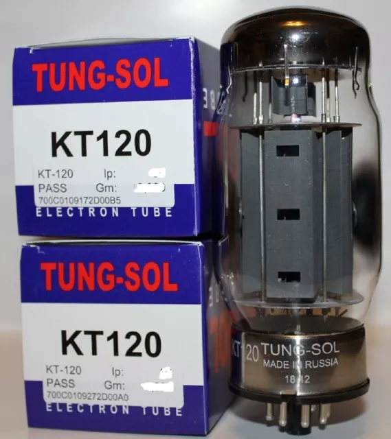 Factory Platinum Matched Pair Tung Sol KT120 tubes, Brand New in Box