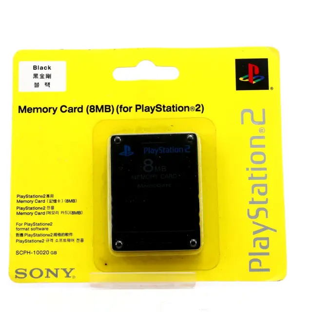 PlayStation 2 Memory Card PS2 Original Genuine Sony Black Brand New Sealed 2004